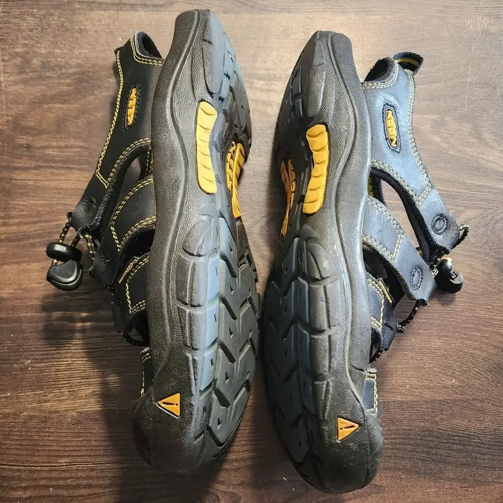 Keen Big Kid Black Yellow Outdoor Water Hiking Sandals Size 5 37